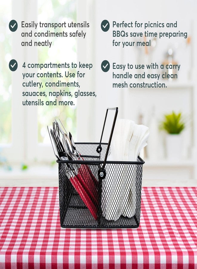 Maypes Utensil Caddy - Silverware Caddy for Parties, Spoon Holder, Buffet Organizer for Condiments, Napkin, Forks, Knives - Stainless Steel Flatware Caddy for Home, (Silver) - Image 3