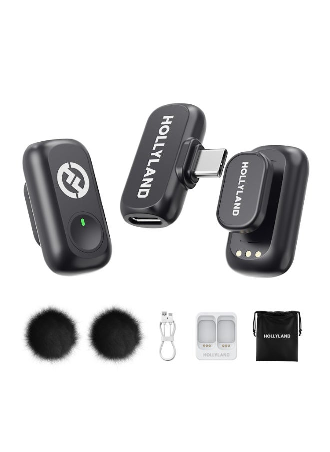 Hollyland Hollyland(Lark A1 Mini Duo Wireless Microphone (Space Gray, with USB-C RX)  - Image 1