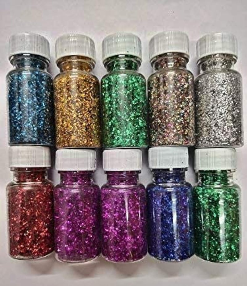 3A FEATURETAIL 3A Featuretail Glitter Sparkle Powder Pack of 12 Color 7g Each Color 