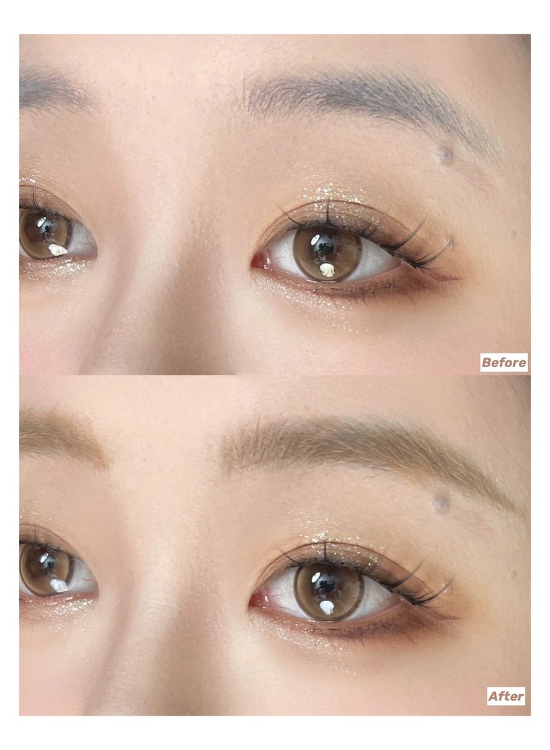 Cappuvini Eyebrow Tint Dye Set Cream Waterproof Long Lasting (Light Brown) - Image 3