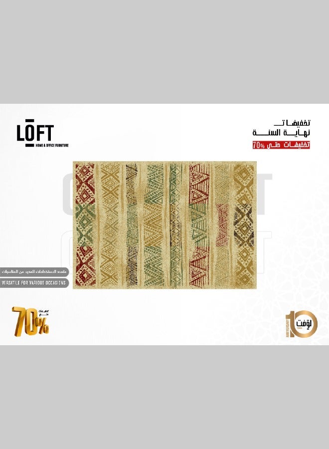 لوفت بريستول، سجادة أريكة، سجادة غرفة معيشة حديثة، سجادات أرضية ناعمة، وسائد سجادة، سجادة أريكة غير قابلة للانزلاق، سجادة غرفة معيشة قابلة للغسل، مقاس 240*340 سم، بيج-7997-CG1-J - Image 3