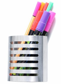 Y&D Magnetic Pencil Holder,Mesh Stainless Steel Pen Basket, Metal Writing Utensil Storage Organizer for Whiteboard,Blackboard,Kitchen, Locker, Home, or Office  - Image 1