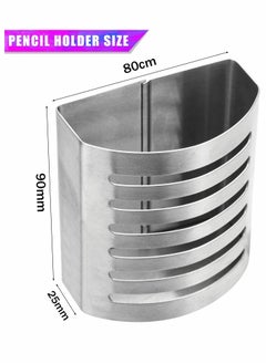Y&D Magnetic Pencil Holder,Mesh Stainless Steel Pen Basket, Metal Writing Utensil Storage Organizer for Whiteboard,Blackboard,Kitchen, Locker, Home, or Office  - Image 3