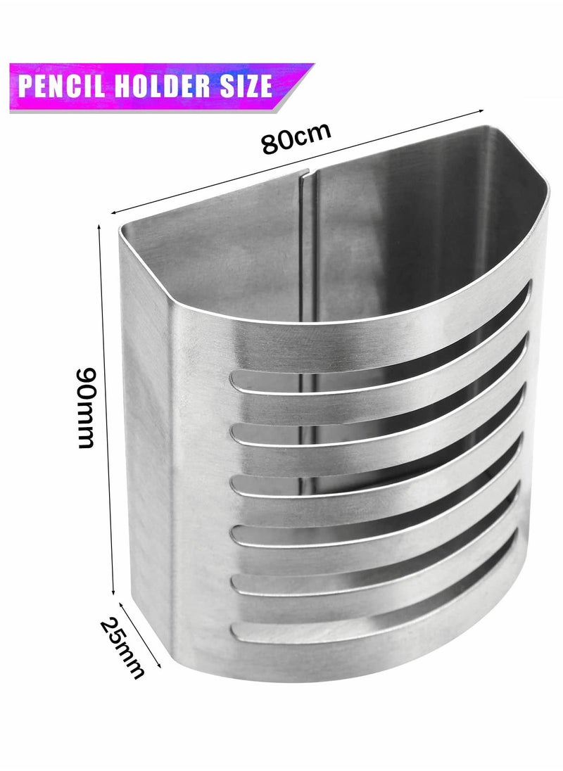 Y&D Magnetic Pencil Holder,Mesh Stainless Steel Pen Basket, Metal Writing Utensil Storage Organizer for Whiteboard,Blackboard,Kitchen, Locker, Home, or Office  - Image 3