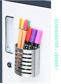 Y&D Magnetic Pencil Holder,Mesh Stainless Steel Pen Basket, Metal Writing Utensil Storage Organizer for Whiteboard,Blackboard,Kitchen, Locker, Home, or Office  - Image 4