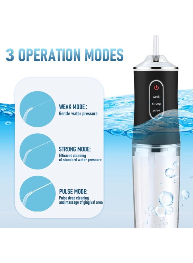 general Electric Water Flosser Cordless for Teeth 3 Modes 4 Jet Tips Cleaning and Flossing Water Dental Portable Floss Irrigator Oral Water Flossed Rechargeable Tonsil Stone Travel Adults - Image 3