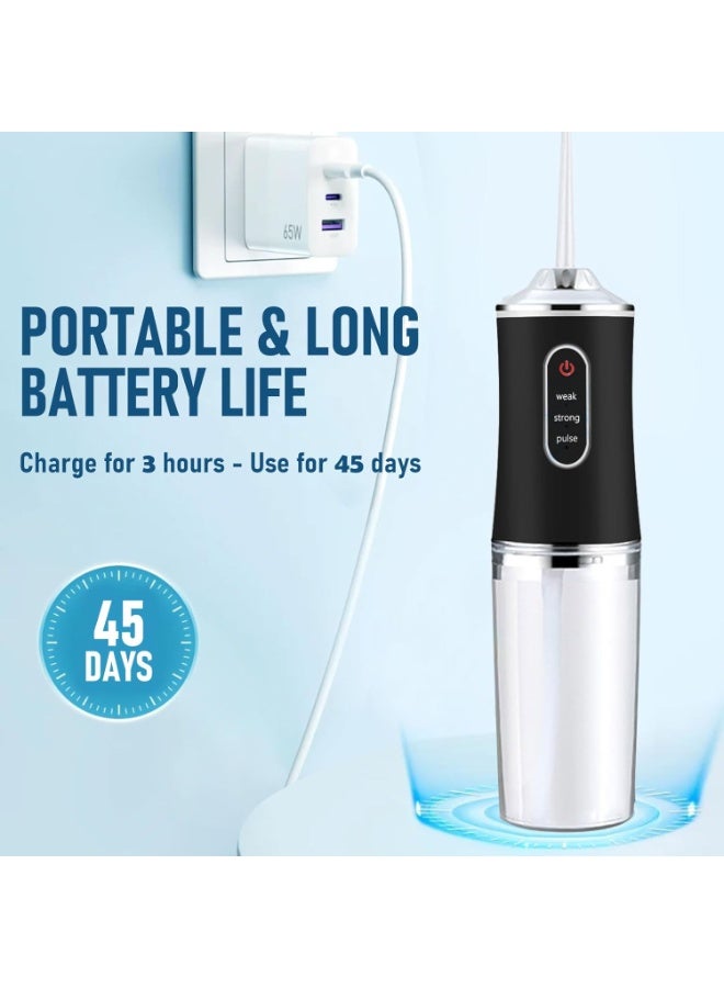 general Electric Water Flosser Cordless for Teeth 3 Modes 4 Jet Tips Cleaning and Flossing Water Dental Portable Floss Irrigator Oral Water Flossed Rechargeable Tonsil Stone Travel Adults - Image 4