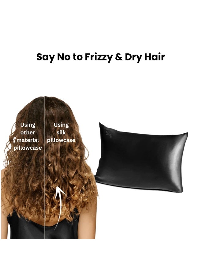 سيلك مي غطاء وسادة من الحرير النقي من التوت من Silk Me بوزن 22 مومي - تغذية الشعر والبشرة - خصائص مضادة للحساسية ومضادة للبكتيريا - ترطيب الشعر والبشرة - 20×30 بوصة - Image 4