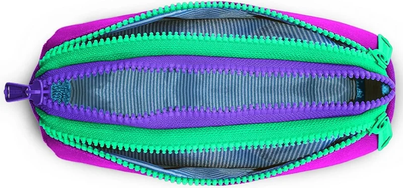 CORAL HIGH Kids Pink Purple Color Transition Three Compartment Pencil Bag 22062
