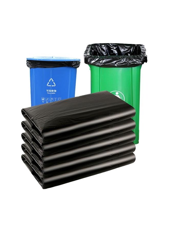 50 Pcs 50x60cm Black Garbage Bag Large Thickened Disposable Garbage Bag Commercial Flat Top Trash Bags  - Image 2