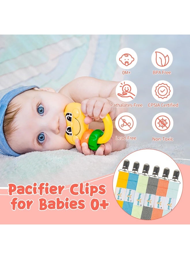Babygoal Pacifier Clips, Pack of 6 - Image 2