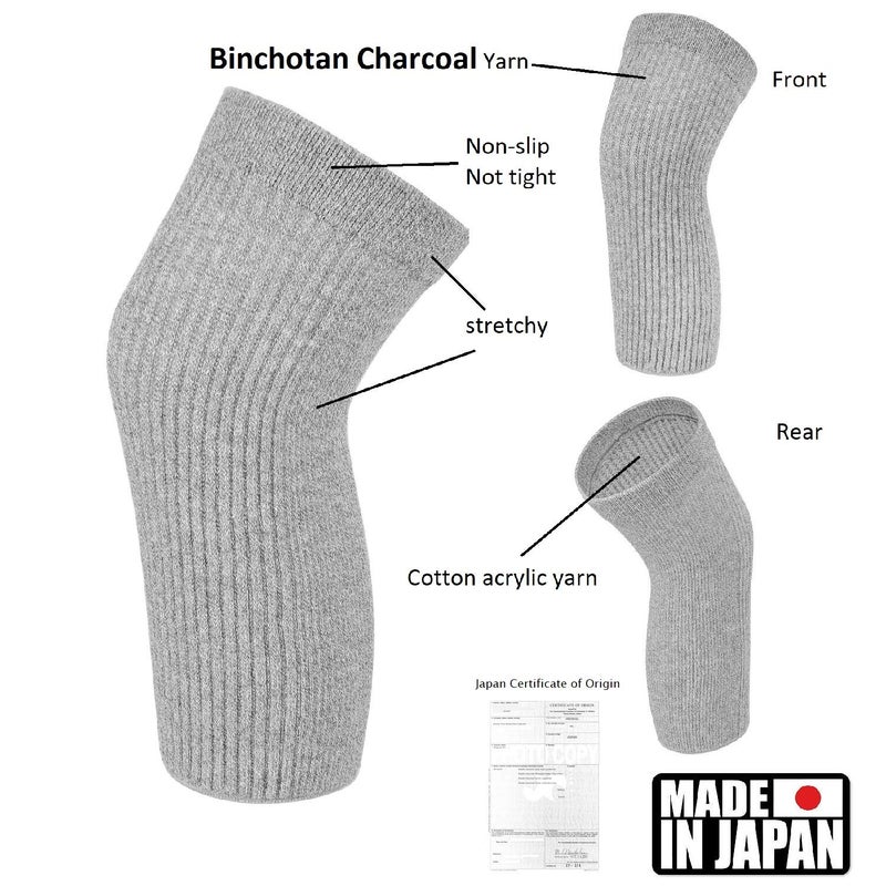 SENIOR ICARE Elastic Cotton Knee Warmers, Knee Sleeves for Men and Women - Circulation Support and Joint Pain Relief, Arthritis Aid, One Pair, Made in Japan - Image 2