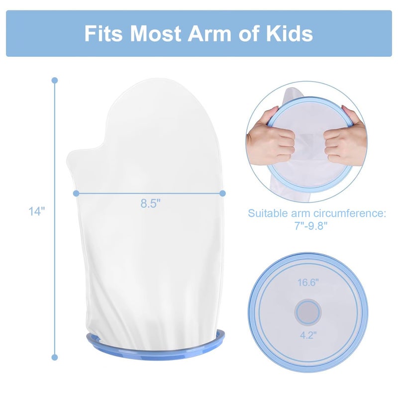 VALLEYWIND Waterproof Arm Cast Cover for Shower Kids Reusable Cast Protector for Shower Arm Child Cast Bag for Shower Arm Hand  14'' - Image 4