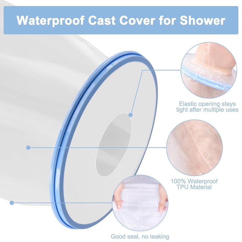 VALLEYWIND Waterproof Arm Cast Cover for Shower Kids Reusable Cast Protector for Shower Arm Child Cast Bag for Shower Arm Hand  14'' - Image 3