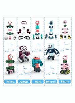 Y&D 5Pcs Magnetic Robots, Blocks Set for Kids with Storage Box, Stacking Robots Toy Educational Playset Boys and Girls Ages 3 to 6  - Image 5