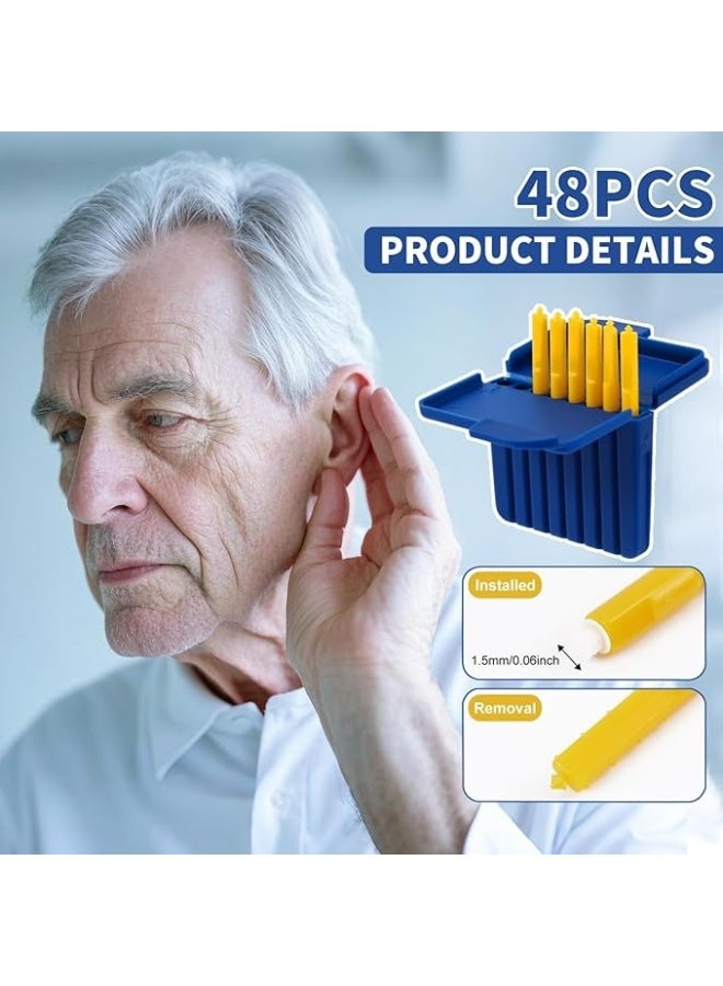 KORAX 48Pcs Hearing Aid Filters for Starkey, Hearing Aid Wax Guards Filters, Ear Replacement Parts Cleaning Tool Accessories and Supplies, (6 Packs) - Image 2