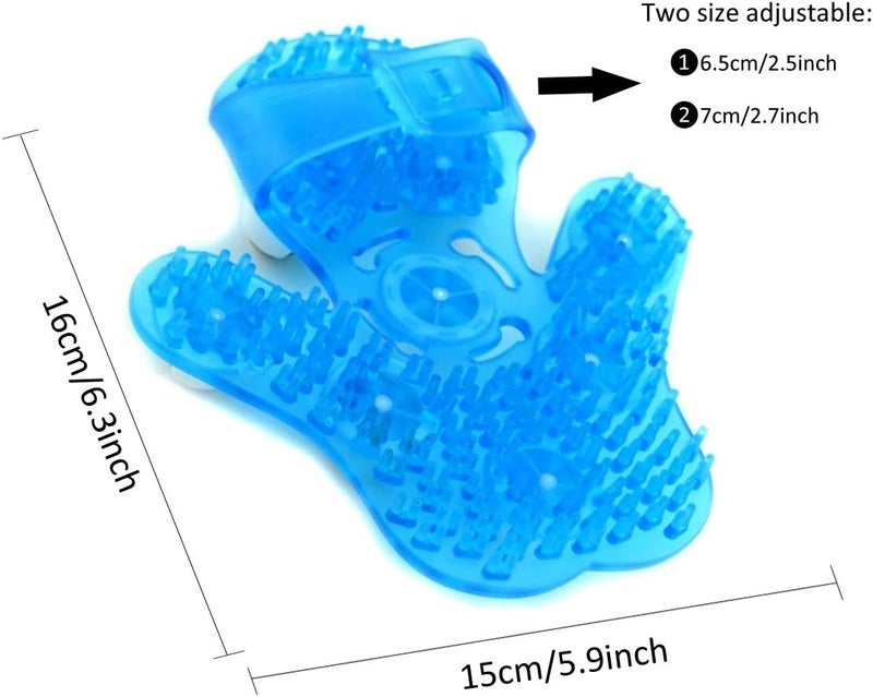 SAMYO Palm Shaped Massage Glove Body Massager with 9 360degreeroller Metal Roller Ball Beauty Body Care Blue - Image 5