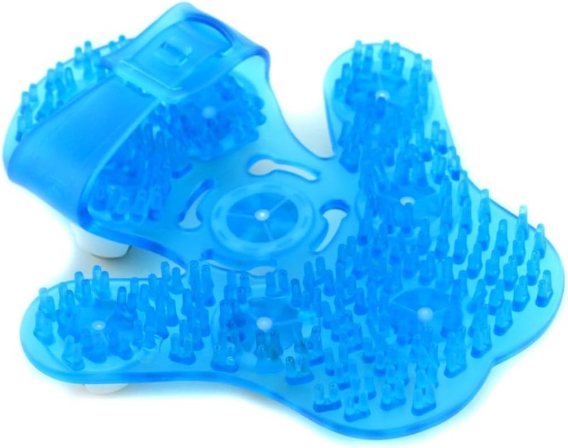 SAMYO Palm Shaped Massage Glove Body Massager with 9 360degreeroller Metal Roller Ball Beauty Body Care Blue - Image 2