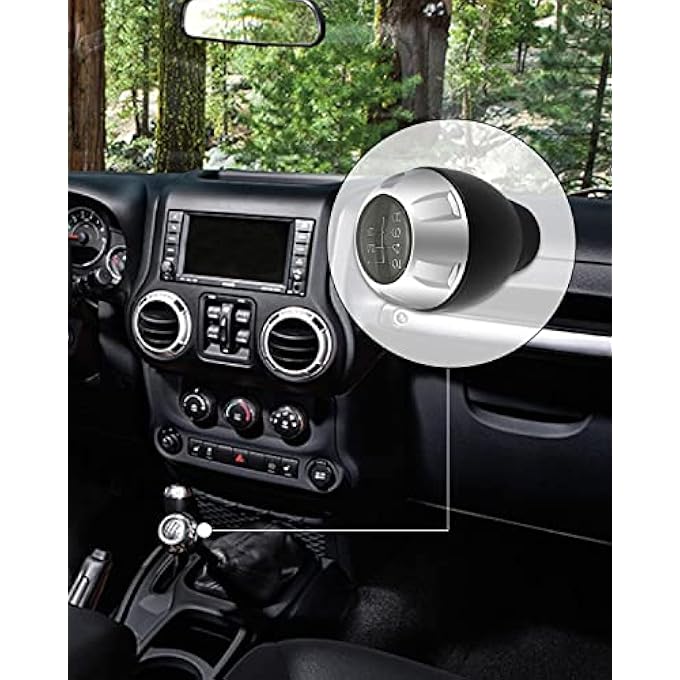 ريحني مقبض ناقل الحركة في السيارة استبدال 68085312AB مناسب لجيب رانجلر JK 2011 2012 2013 2014 2015 2016 2017 2018 مقبض ناقل حركة يدوي بست سرعات - Image 2