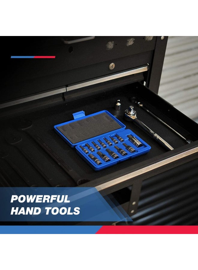 Neiko NEIKO 10074A Metric Hex Bit Socket Set | 13-Piece Set | S2 and Cr-V Steel | 1/4-Inch, 3/8-Inch and 1/2-Inch Drive | 2mm to 14mm  - Image 5