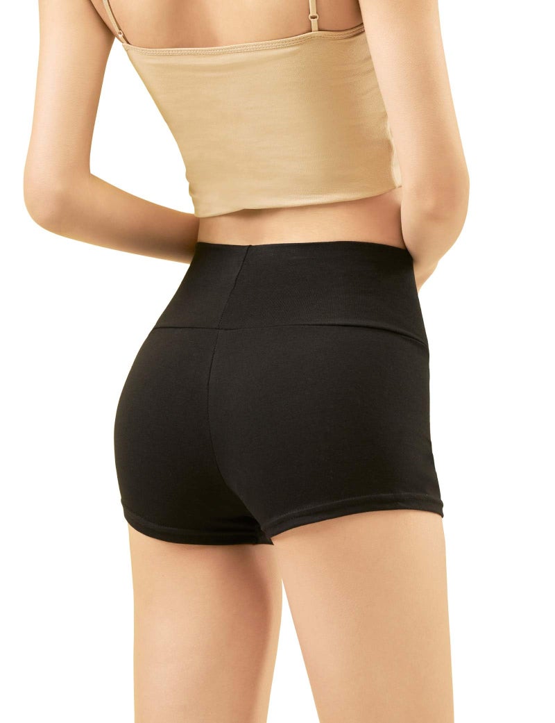 Daydance High Waist Cotton Black Women Ballet Shorts for Dance, Yoga, Workout, Volleyball, Gymnastics - Image 1