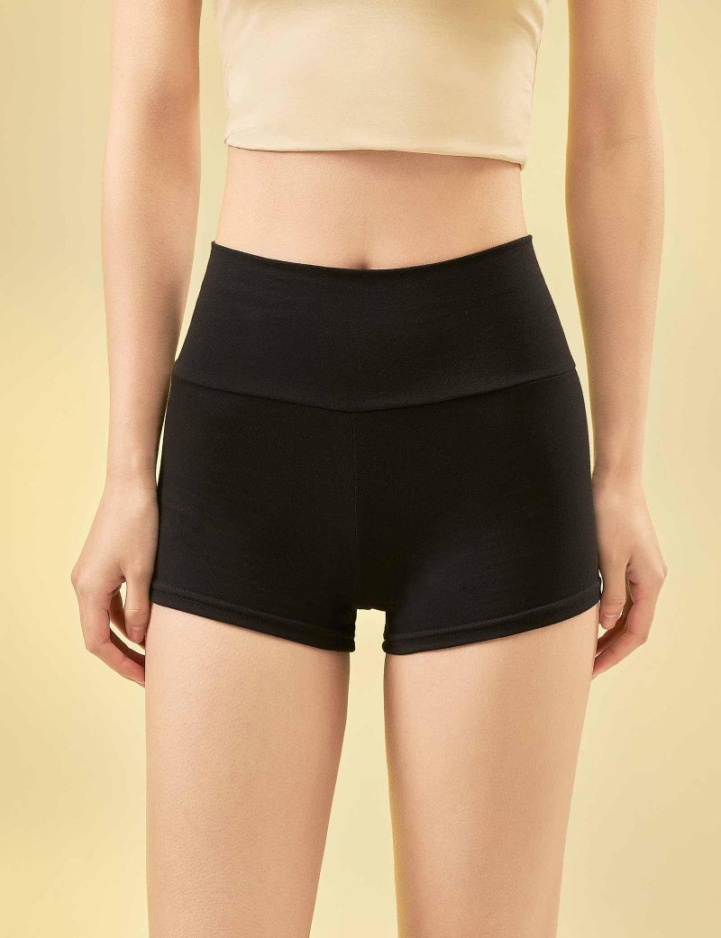 Daydance High Waist Cotton Black Women Ballet Shorts for Dance, Yoga, Workout, Volleyball, Gymnastics - Image 2