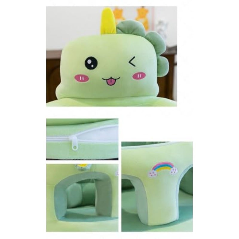 Baby Sitting Support Sofa Chair Sit Me Up Floor Seat for Baby Learn to Sit Chair for Toddlers Infant Seats for Boys and Girls Dinosaur (Green) - Image 4