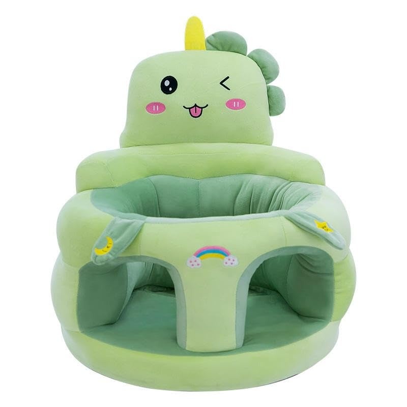 Baby Sitting Support Sofa Chair Sit Me Up Floor Seat for Baby Learn to Sit Chair for Toddlers Infant Seats for Boys and Girls Dinosaur (Green) - Image 2
