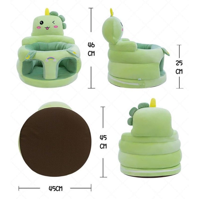Baby Sitting Support Sofa Chair Sit Me Up Floor Seat for Baby Learn to Sit Chair for Toddlers Infant Seats for Boys and Girls Dinosaur (Green) - Image 3