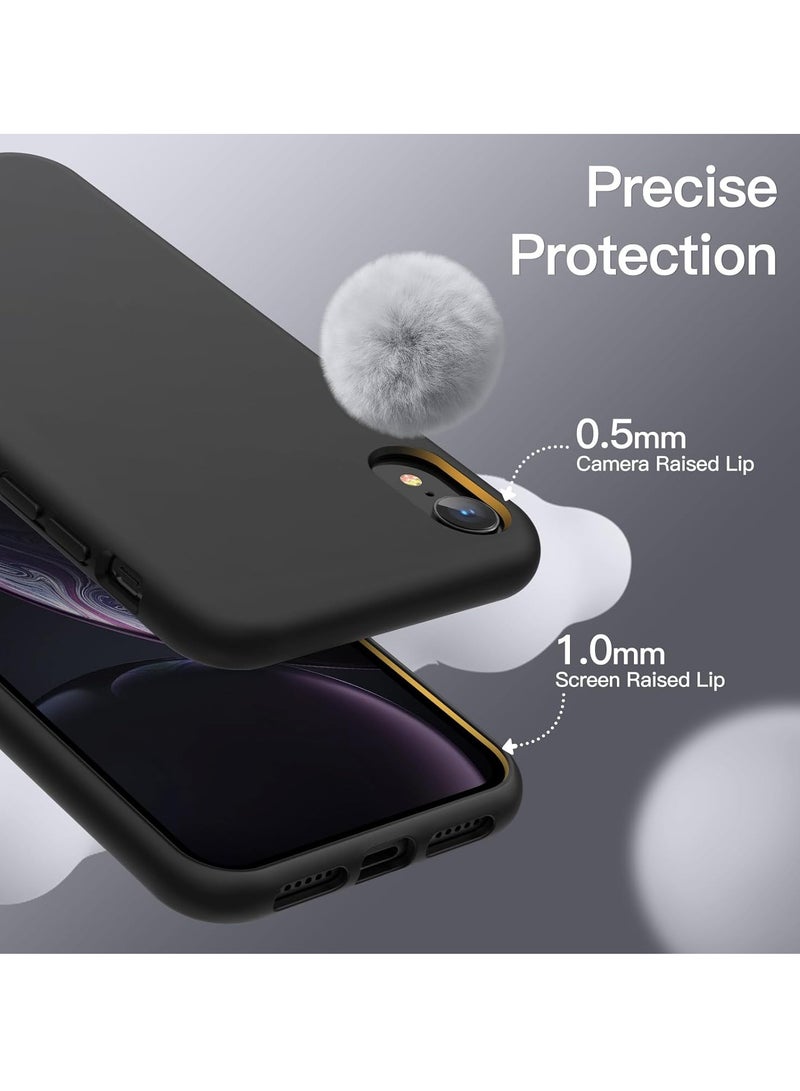 DUSALA iPhone XR Case, Liquid Silicone Phone Case for iPhone XR 6.1 Inch, Colorful Silky-Soft Protective Cover (Black) - Image 4