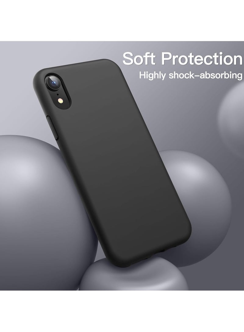 DUSALA iPhone XR Case, Liquid Silicone Phone Case for iPhone XR 6.1 Inch, Colorful Silky-Soft Protective Cover (Black) - Image 3