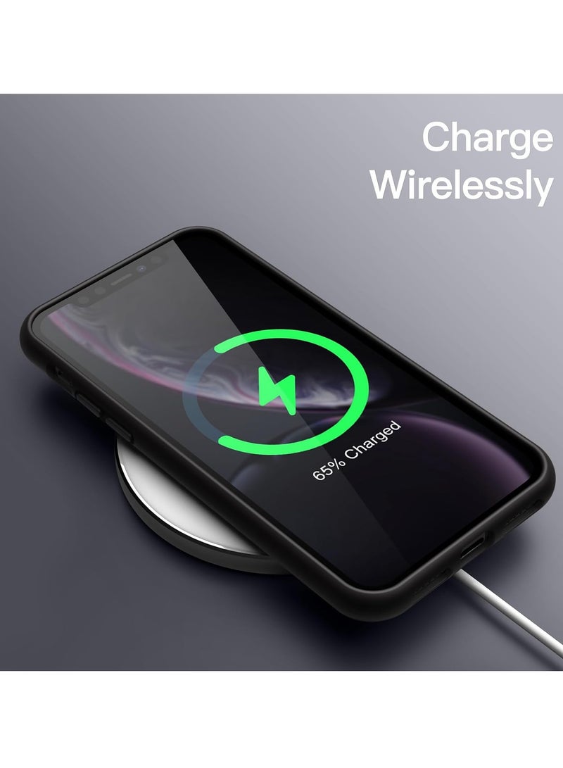 DUSALA iPhone XR Case, Liquid Silicone Phone Case for iPhone XR 6.1 Inch, Colorful Silky-Soft Protective Cover (Black) - Image 5