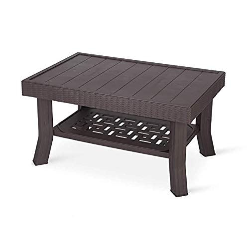 MARC Center Plastic Table for Home, Office & Outdoor Good Grade , Brown - Image 1