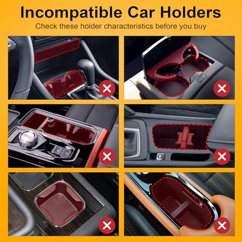 Zeyitian Cup Holder Expander, Automatic Car Cup Holder Expander Holds Large Water Bottles, for Yeti, Owala Travel Tumbler & Mugs, Adjustable Arms & Extendable Base Insert Accessories (CUP03T, 1PACK) - Image 3