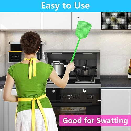 LifHap Fly Swatter,5 Pack Plastic Heavy Duty Manual Fly Killer, Long Handle Flyswatter, Large Bug Swatters That Work for Indoor and Outdoor - Image 3