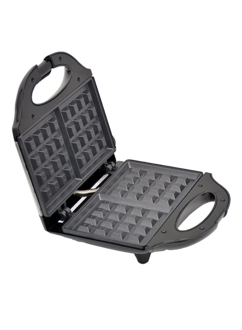 أريون صانعة وافل لشريحتين - 750 واط، صفائح غير لاصقة سهلة التنظيف مع تزيين من الستانلس ستيل، مقبض بارد الملمس وتخزين عمودي - فضي/أسود - Image 5