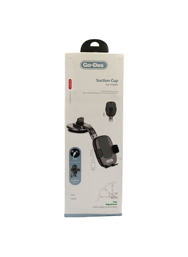 جو-ديز حامل هاتف على لوحة القيادة للسيارة من Go-Des GD-HD787، قاعدة شفط قوية، ذراع قابل للتعديل، مشبك تثبيت آمن، مناسب عالميًا للهواتف الذكية، للاستخدام في المنزل/المكتب/السيارة - Image 5