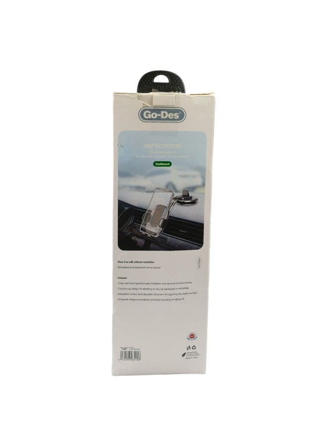جو-ديز حامل هاتف على لوحة القيادة للسيارة من Go-Des GD-HD787، قاعدة شفط قوية، ذراع قابل للتعديل، مشبك تثبيت آمن، مناسب عالميًا للهواتف الذكية، للاستخدام في المنزل/المكتب/السيارة - Image 4