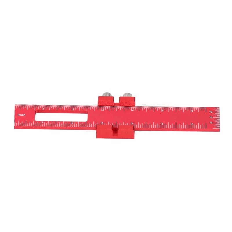 6 Inch Aluminum Alloy Woodworking Scribing Ruler Precision Marking Tool with Locking Slide - Image 2