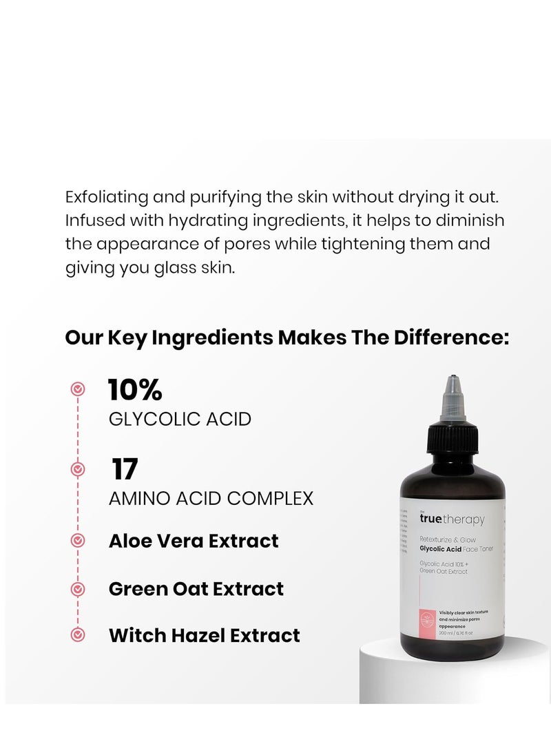العلاج الحقيقي تونر حمض الجليكوليك بنسبة 10% من ذا ترو ثيرابي، تونر للوجه للحصول على بشرة متوهجة، تونر لشد المسام للرجال والنساء، لجميع أنواع البشرة، تونر نومبوزين مع بندق الساحرة - 200 مل  - Image 3