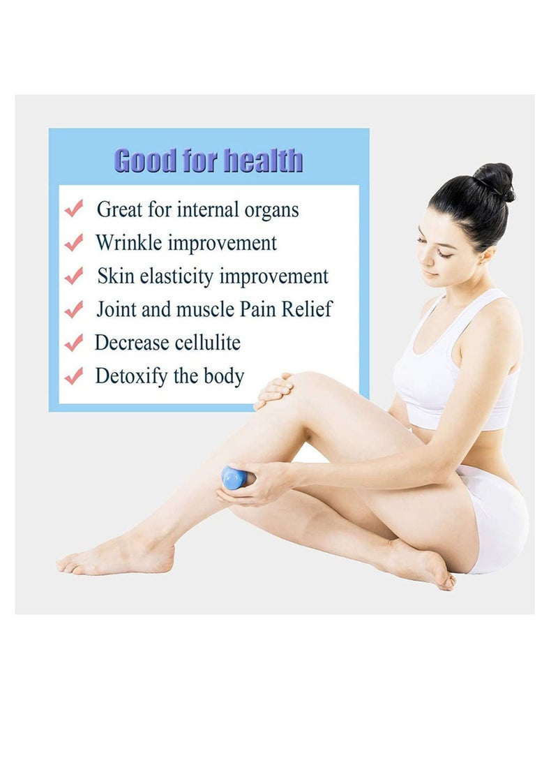 Generic - 4 PCS Chinese Silicone Anti Cellulite Vacuum Cup, Cupping Therapy Sets, Home Use Facial and Body Massage Cups, Face Cupping Set, Muscle Pain Relief Cellulite Treatment (blue) - Image 1