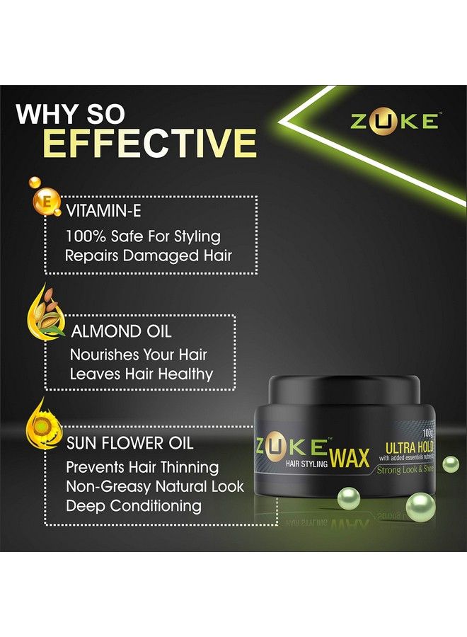 Zuke Hair Styling Wax (100 Ultra Hold Wax) - Image 5