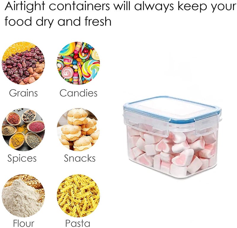 ENTITY Plastic Kitchen Storage Airtight Container, BPA Free, Fridge Storage Containers - 800ml (Pack of 4) - Image 3
