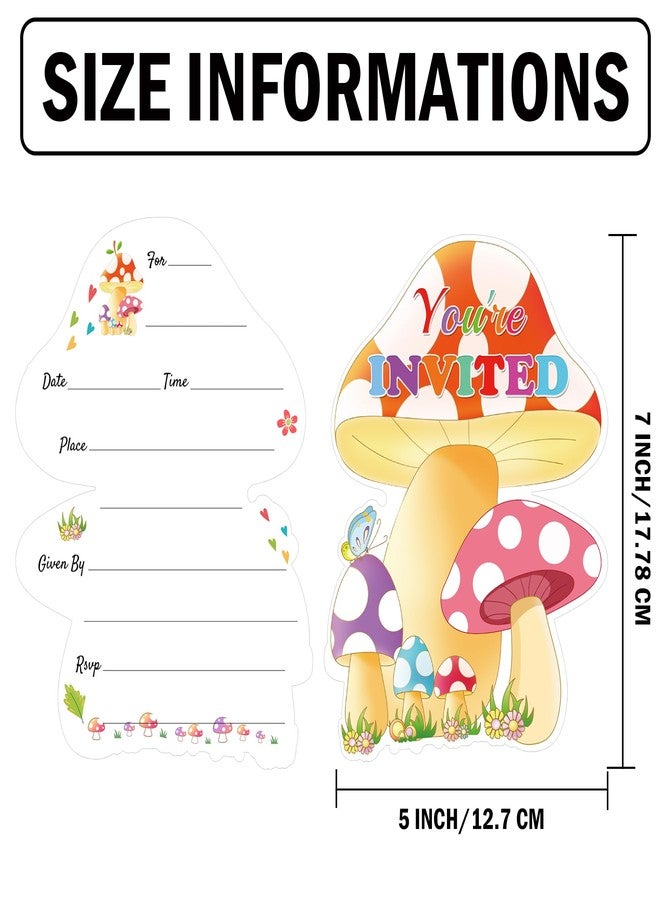 سمارستيكرس بطاقات دعوة لحفلات الفطر البري من سمارتستيكر مع أظرف، مقاس 5x7 بوصة، بطاقات دعوة قابلة للتعبئة، بطاقات "أنت مدعو" لحفلات الزفاف، وحفلات توديع العزوبية، وحفلات الأعياد، مجموعة من 15 بطاقة (اللون 1) - Image 3