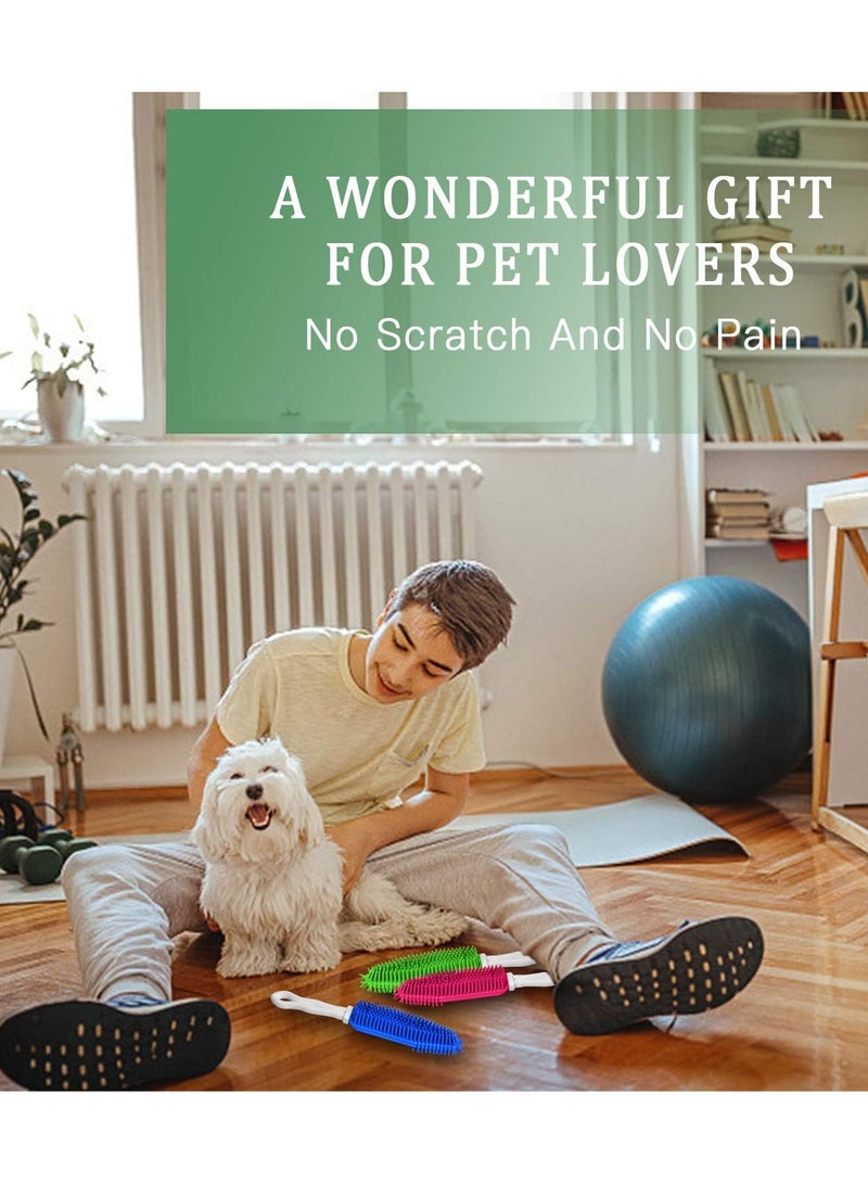 فرشاة إزالة شعر الحيوانات الأليفة من السيليكون، منظف الوبر المطاطي المحمول للسجاد والملابس والأثاث ومقعد السيارة، فرشاة الاستحمام والتدليك للكلاب والقطط - Image 2