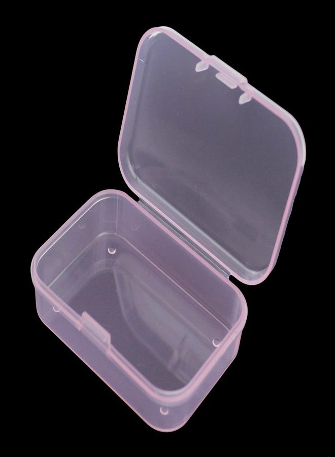 Goodma 30 Pieces Mini Rectangular Plastic Boxes Empty Storage Organizer Containers with Hinged Lids for Small Items and Other Craft Projects (Pink, 2.6 x 1.8 x 0.8 inch) - Image 5