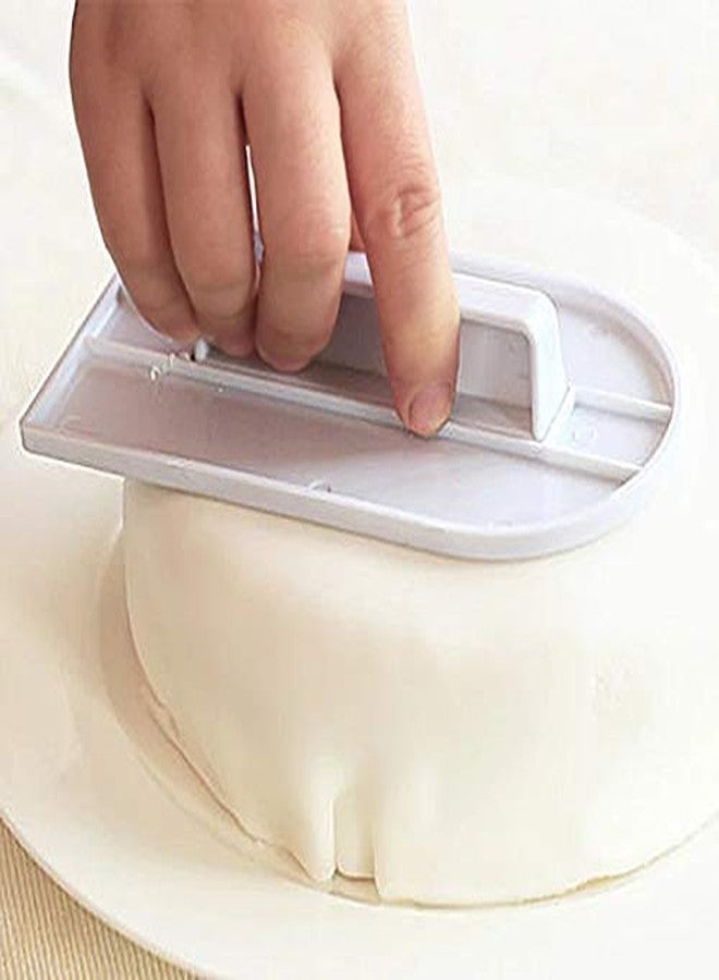 Kalitus Plastic Cake Smoother Polisher Tools Cake Decorating Smoother Fondant Sugar Craft Cake Spatulas DIY Baking Tools, 8.2 x 2.5 x 14.5 cm,White - Image 3