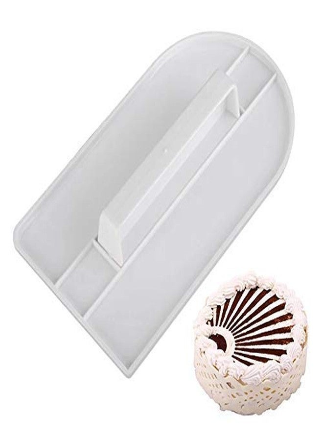 Kalitus Plastic Cake Smoother Polisher Tools Cake Decorating Smoother Fondant Sugar Craft Cake Spatulas DIY Baking Tools, 8.2 x 2.5 x 14.5 cm,White - Image 5