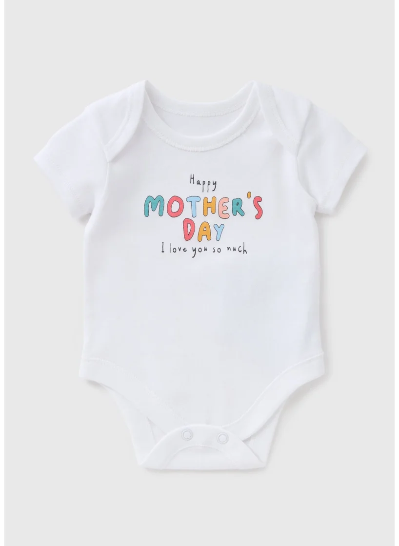 Matalan Baby White Mothers Day Bodysuit