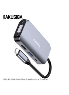 KAKUSIGA KAKUSIGA 4-in-1 USB-C Hub with HDMI, VGA, USB 3.0, and Power Delivery – Multiport Adapter for Laptop, Phone & Tablet Connectivity  - Image 2